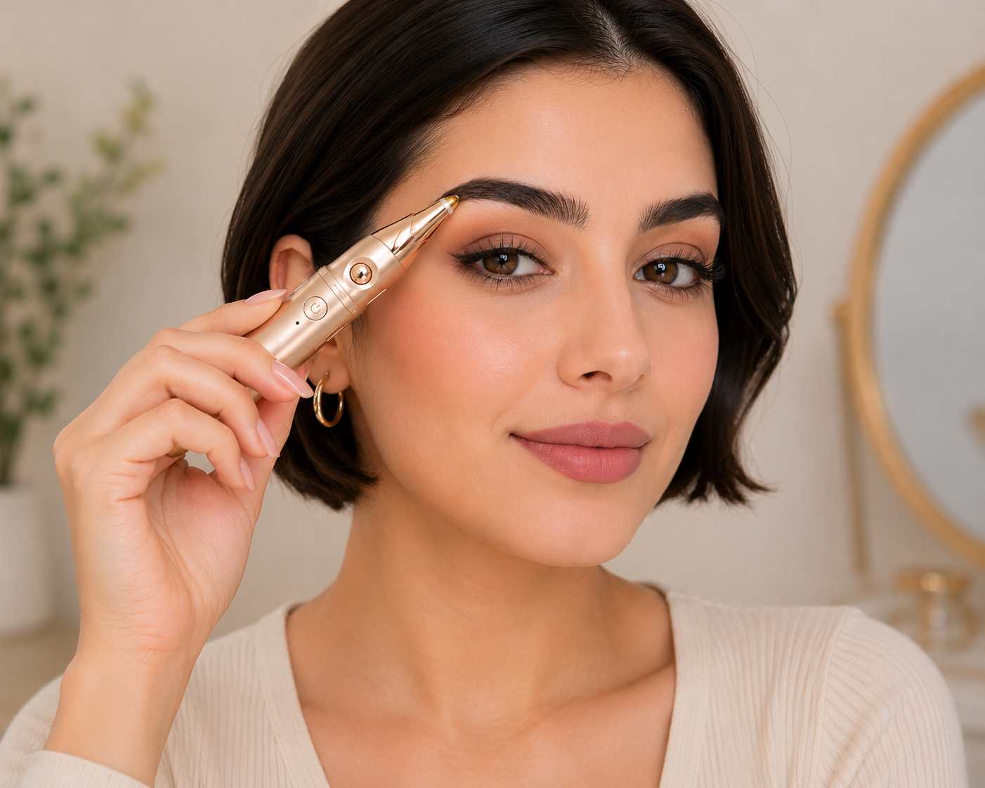 2 in 1 Electric Heating Eyelash Curler and Eyebrow Trimmer