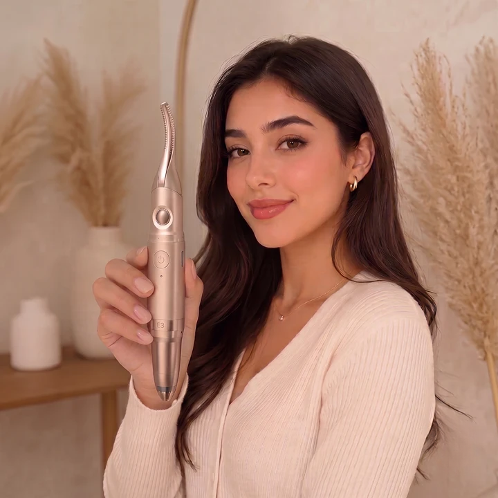 2 in 1 Electric Heating Eyelash Curler and Eyebrow Trimmer